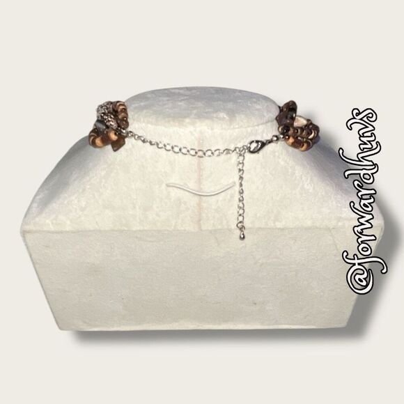 Multi-Strand Shell & Wood Bead Necklace with Large Shell Pendant - Picture 4 of 11